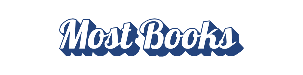 banner that says most books in royal blue 